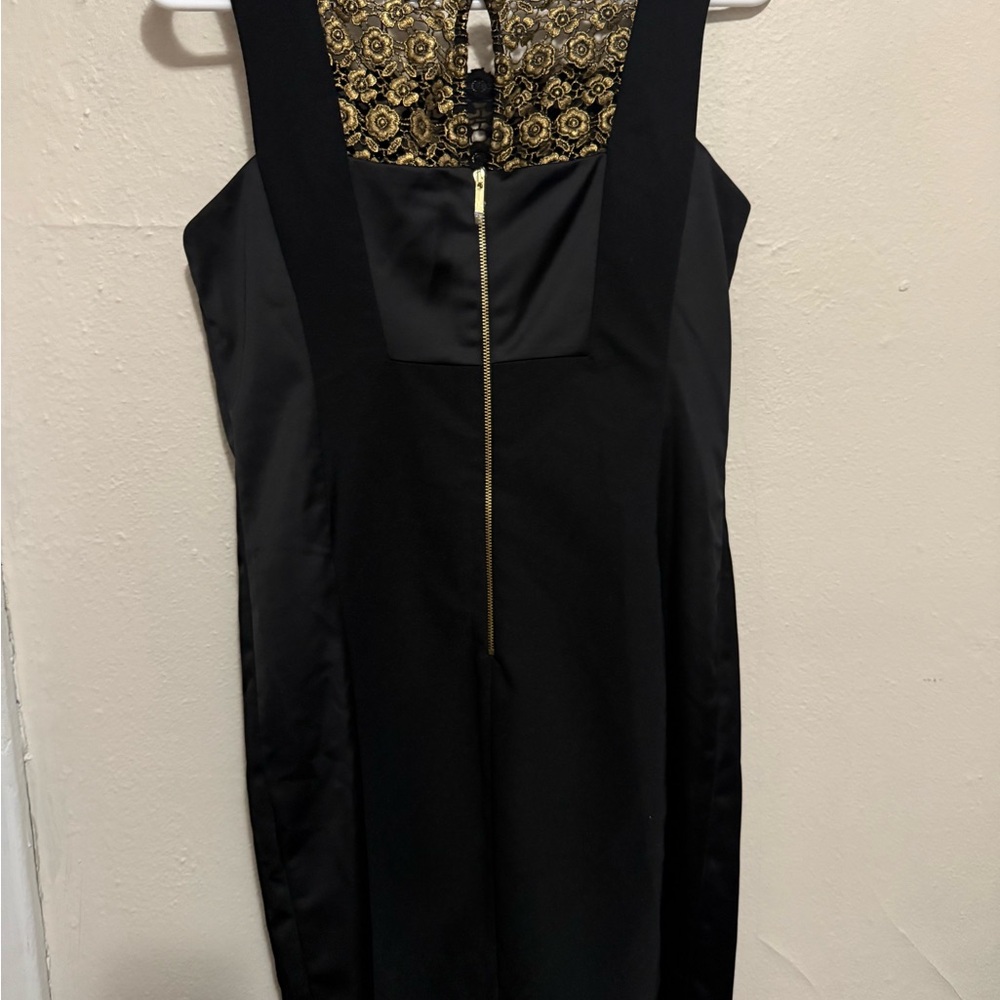 Elegant Black and Gold Women's Dress